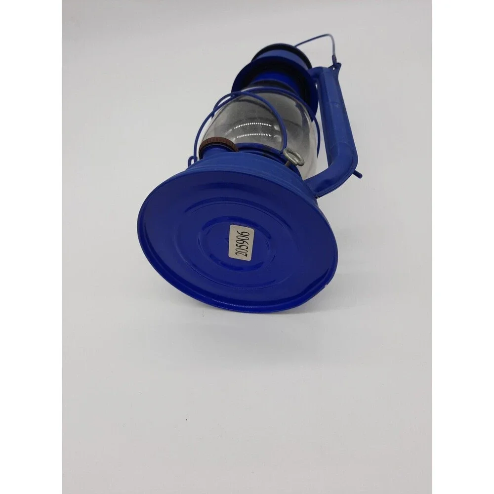 Vintage Meva 865 Blue Parrafin Oil Lamp Czech Republic
